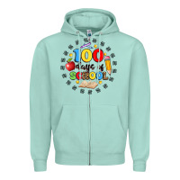 Seafoam 100 days of school Zipper Hoodie - Artiststas
