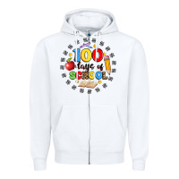 White 100 days of school Zipper Hoodie - Artiststas