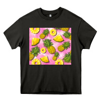 Asphalt pink pineapple Heavy Core Tee - BarkalooDesign