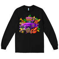 Black mardi gras truck olivia Long Sleeve Tee - OliviaCreatesArt