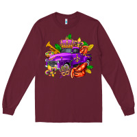 Burgundy mardi gras truck olivia Long Sleeve Tee - OliviaCreatesArt
