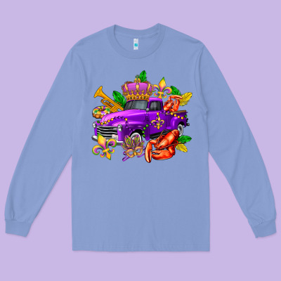 Mardi Gras Truck Olivia Long Sleeve Tee Designed By Oliviacreatesart