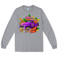 Heather Grey mardi gras truck olivia Long Sleeve Tee - OliviaCreatesArt