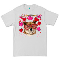 Dove Grey valentine's shiba inu Premium Tee - RanaPortraitStore