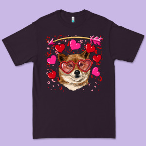 Valentine's Shiba Inu Premium Tee Designed By Ranaportraitstore