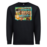 Black pumpkin spice junkie Premium Sweatshirt - BarkalooDesign