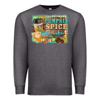 Charcoal Heather pumpkin spice junkie Premium Sweatshirt - BarkalooDesign