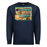 Navy pumpkin spice junkie Premium Sweatshirt - BarkalooDesign