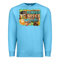 Ocean Blue pumpkin spice junkie Premium Sweatshirt - BarkalooDesign