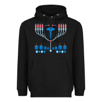 Black jewish hanukkah chanukah doctor medical menorah  gifts Heavyweight Hoodie - trangStudio