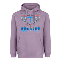 Lavender jewish hanukkah chanukah doctor medical menorah  gifts Heavyweight Hoodie - trangStudio