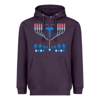 Plum jewish hanukkah chanukah doctor medical menorah  gifts Heavyweight Hoodie - trangStudio