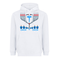 White jewish hanukkah chanukah doctor medical menorah  gifts Heavyweight Hoodie - trangStudio