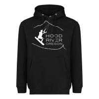 Black Kiteboarding Hood River Oregon, Kitesurfing Heavyweight Hoodie - trangStudio