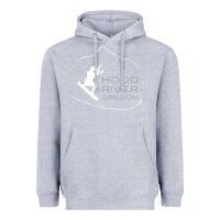 Heather Grey Kiteboarding Hood River Oregon, Kitesurfing Heavyweight Hoodie - trangStudio