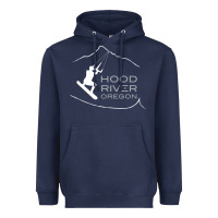 Navy Kiteboarding Hood River Oregon, Kitesurfing Heavyweight Hoodie - trangStudio