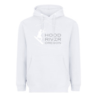 White Kiteboarding Hood River Oregon, Kitesurfing Heavyweight Hoodie - trangStudio