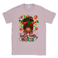 Lilac santa's favorite nurse afro messy bun Classic Tee - texasbilliewilder