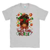 Moon Dust santa's favorite nurse afro messy bun Classic Tee - texasbilliewilder