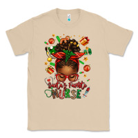 Mushroom santa's favorite nurse afro messy bun Classic Tee - texasbilliewilder
