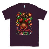 Plum santa's favorite nurse afro messy bun Classic Tee - texasbilliewilder