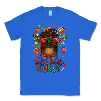 True Royal santa's favorite nurse afro messy bun Classic Tee - texasbilliewilder