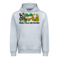 Heather Grey peace love st patricks Urban Hoodie - AdoDesignShop