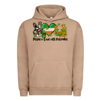 Pigment Burro peace love st patricks Urban Hoodie - AdoDesignShop