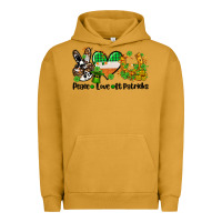 Pigment Peanut Butter peace love st patricks Urban Hoodie - AdoDesignShop