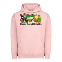 Pigment Salmon peace love st patricks Urban Hoodie - AdoDesignShop
