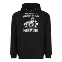 Black Yes I Do Have A Retirement Plan Farming Funny Farmer Gift Heavyweight Hoodie - trangStudio
