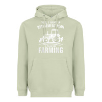 Matcha Yes I Do Have A Retirement Plan Farming Funny Farmer Gift Heavyweight Hoodie - trangStudio