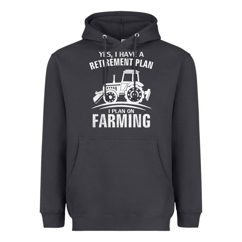 Yes I Do Have A Retirement Plan Farming Funny Farmer Gift Heavyweight Hoodie by trangStudio | Teevron