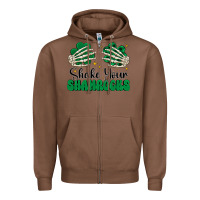 Chestnut shake your shamrocks Zipper Hoodie - CowhideDigitalArt