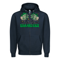 Navy shake your shamrocks Zipper Hoodie - CowhideDigitalArt