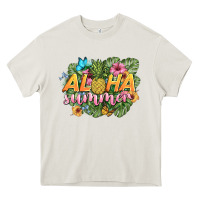 Cream aloha summer Heavy Core Tee - BarkalooDesign