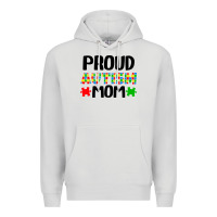 Dove Grey autism awareness puzzle theme Premium Hoodie - CowhideDigitalArt