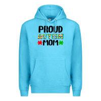 Ocean Blue autism awareness puzzle theme Premium Hoodie - CowhideDigitalArt