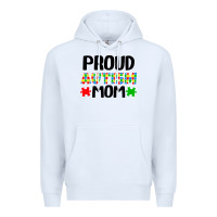 White autism awareness puzzle theme Premium Hoodie - CowhideDigitalArt