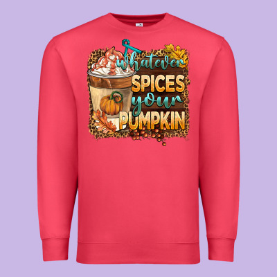 Whatever Spıces Your Pumpkin Premium Sweatshirt Designed By Barkaloodesign