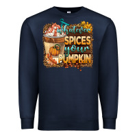 Navy whatever spıces your pumpkin Premium Sweatshirt - BarkalooDesign