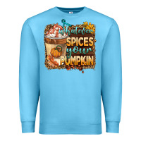 Ocean Blue whatever spıces your pumpkin Premium Sweatshirt - BarkalooDesign