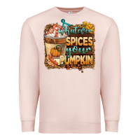 Pale Pink whatever spıces your pumpkin Premium Sweatshirt - BarkalooDesign