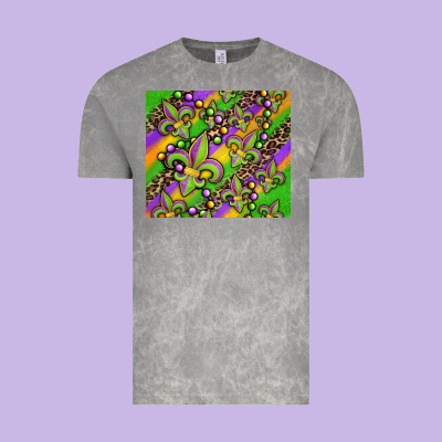 Mardi Gras Carnival Fleur De Lis Vintage Tee Designed By Jasminsmagicworld