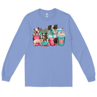 Colony Blue pig coffee cups Long Sleeve Tee - OliviaCreatesArt