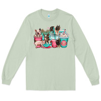 Matcha pig coffee cups Long Sleeve Tee - OliviaCreatesArt