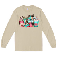 Mushroom pig coffee cups Long Sleeve Tee - OliviaCreatesArt