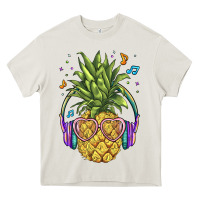 Pineapple With Headphone Heavy Core Tee | Teevron