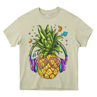 Mossy pineapple with headphone Heavy Core Tee - BarkalooDesign