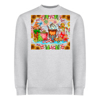 Heather Grey christmas coffee class Heavyweight Sweatshirt - CowhideDigitalArt